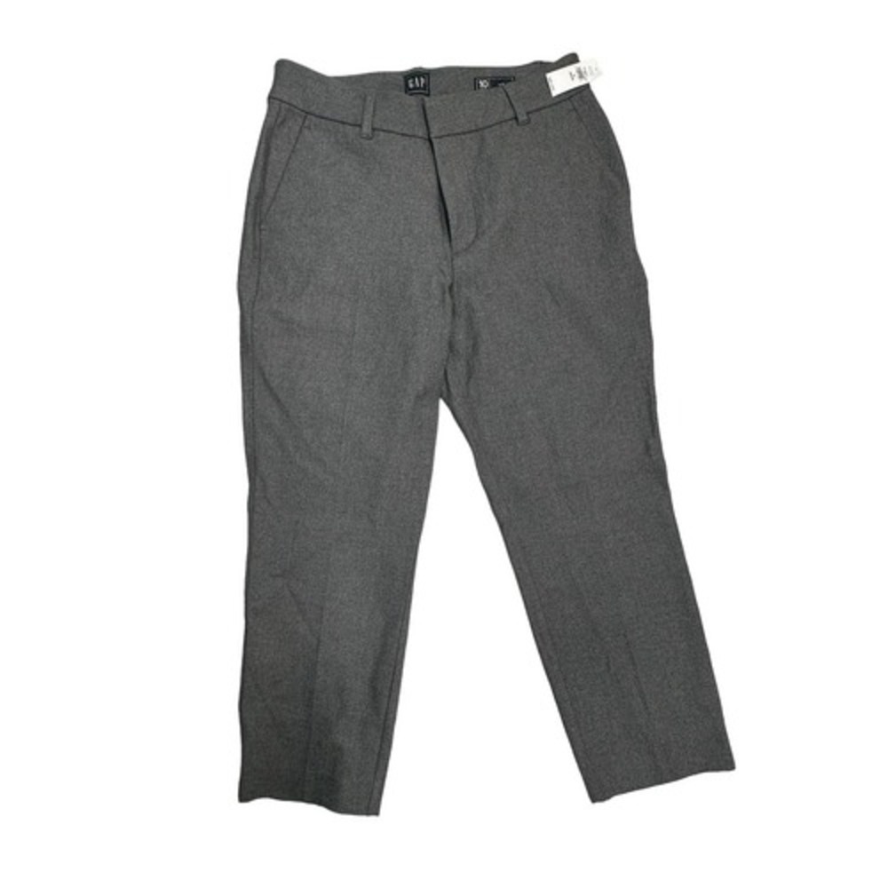 New ! GAP Women's Size 10 Petite High Rise slim Gray Flat front pockets Pants